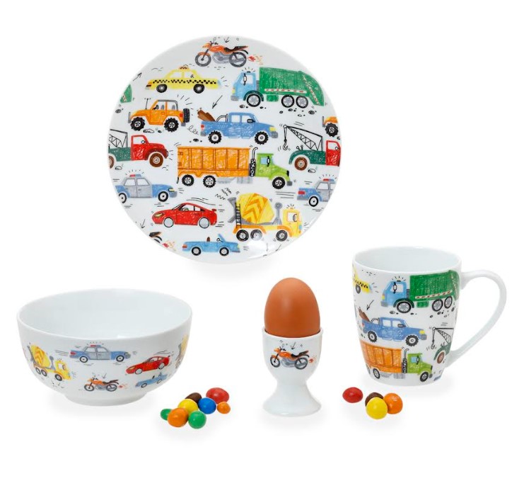 Παιδικό Σετ Φαγητού 4τμχ Πορσελάνης Cars CRYSPO TRIO 28.3240.90 (Υλικό: Πορσελάνη, Μέγεθος: Παιδικά) - CRYSPO TRIO - 28.3240.90